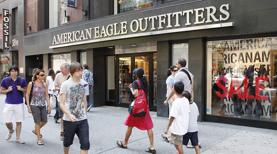 ... American Eagle Outfitters clothing store in New York City. Photo: AP