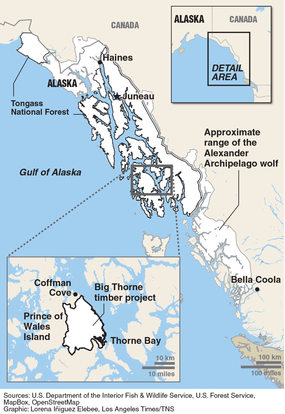 Newsela Lumber jobs at odds with rare wolves' survival in Alaska forest
